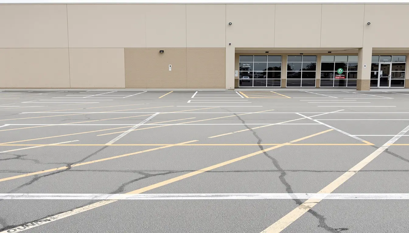 Commercial concrete parking lot installation in the Kansas City metro