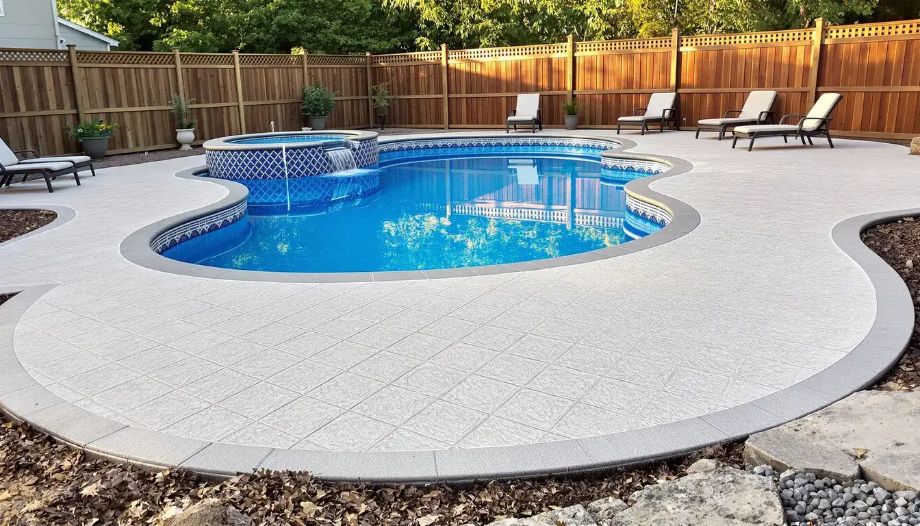 Concrete pool deck installation and resurfacing in the Kansas City metro